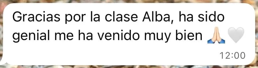 Mensaje de una alumna