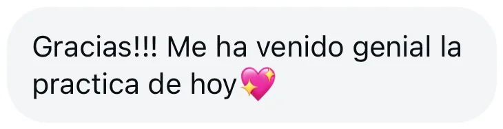 Mensaje de una alumna