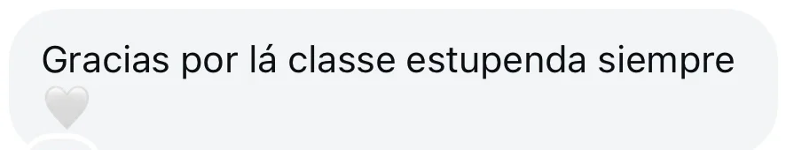 Mensaje de una alumna