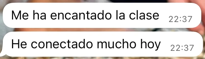 Mensaje de una alumna