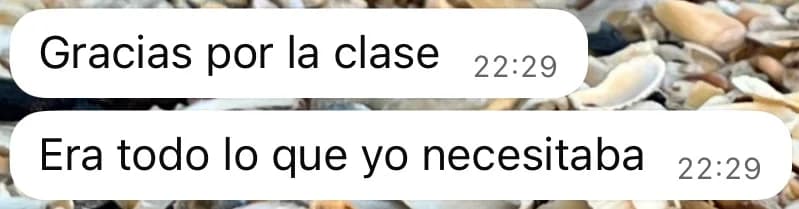 Mensaje de una alumna